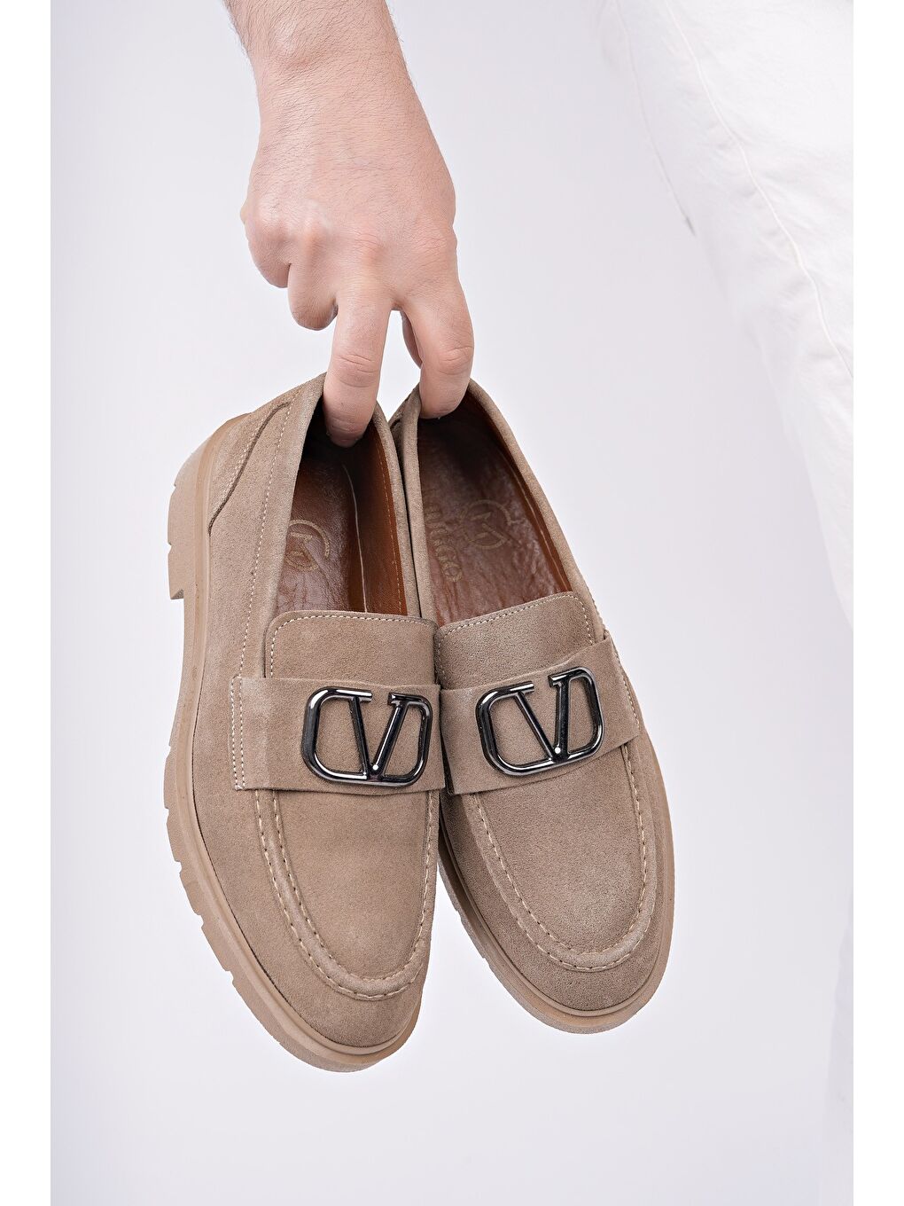 Bej VİCTORY Hakiki Deri Erkek Günlük Casual Ayakkabı-7