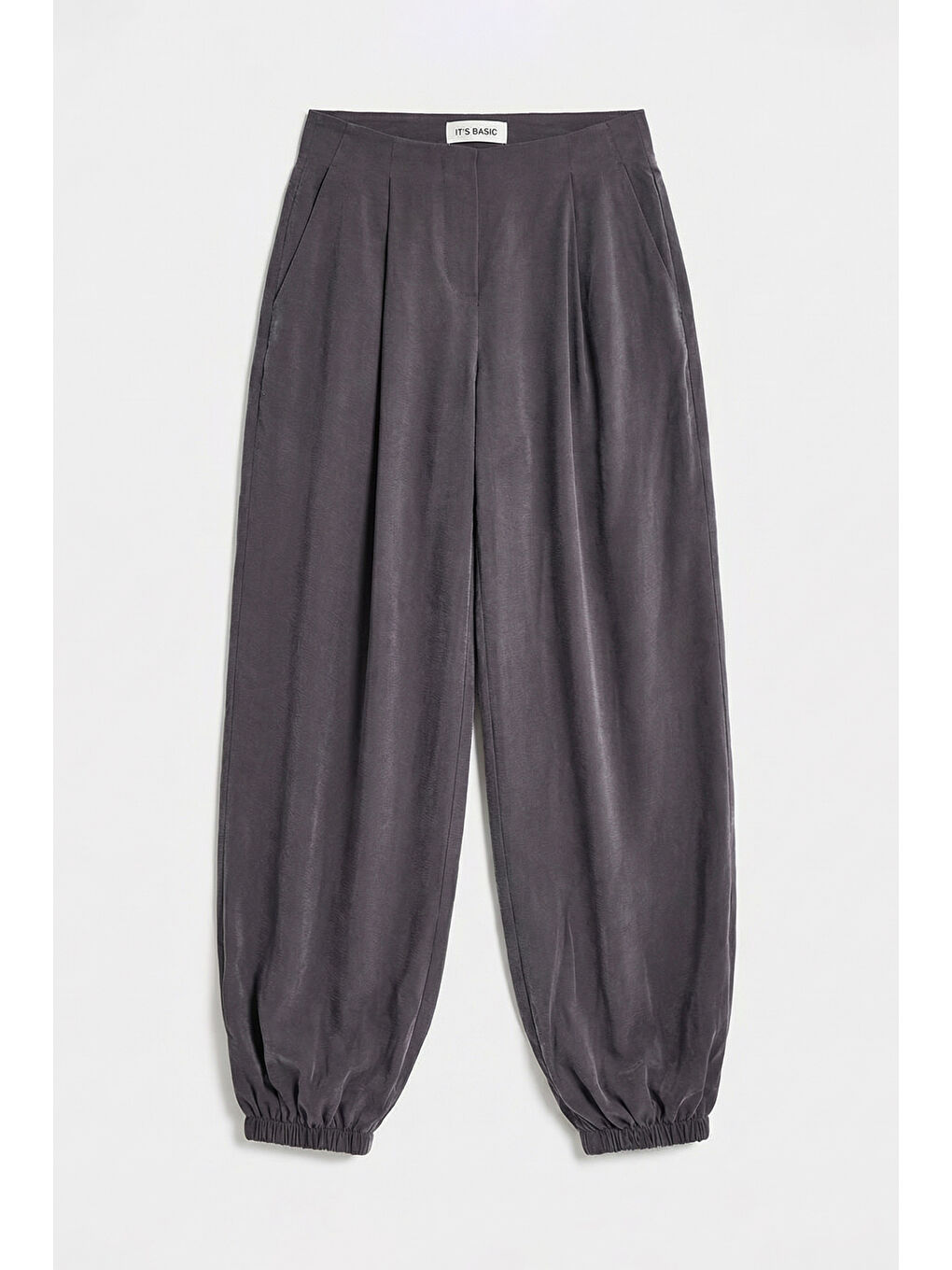 Kadın Antrasit s6-13 Baggy Jogger Bol Kesim Pantolon-4