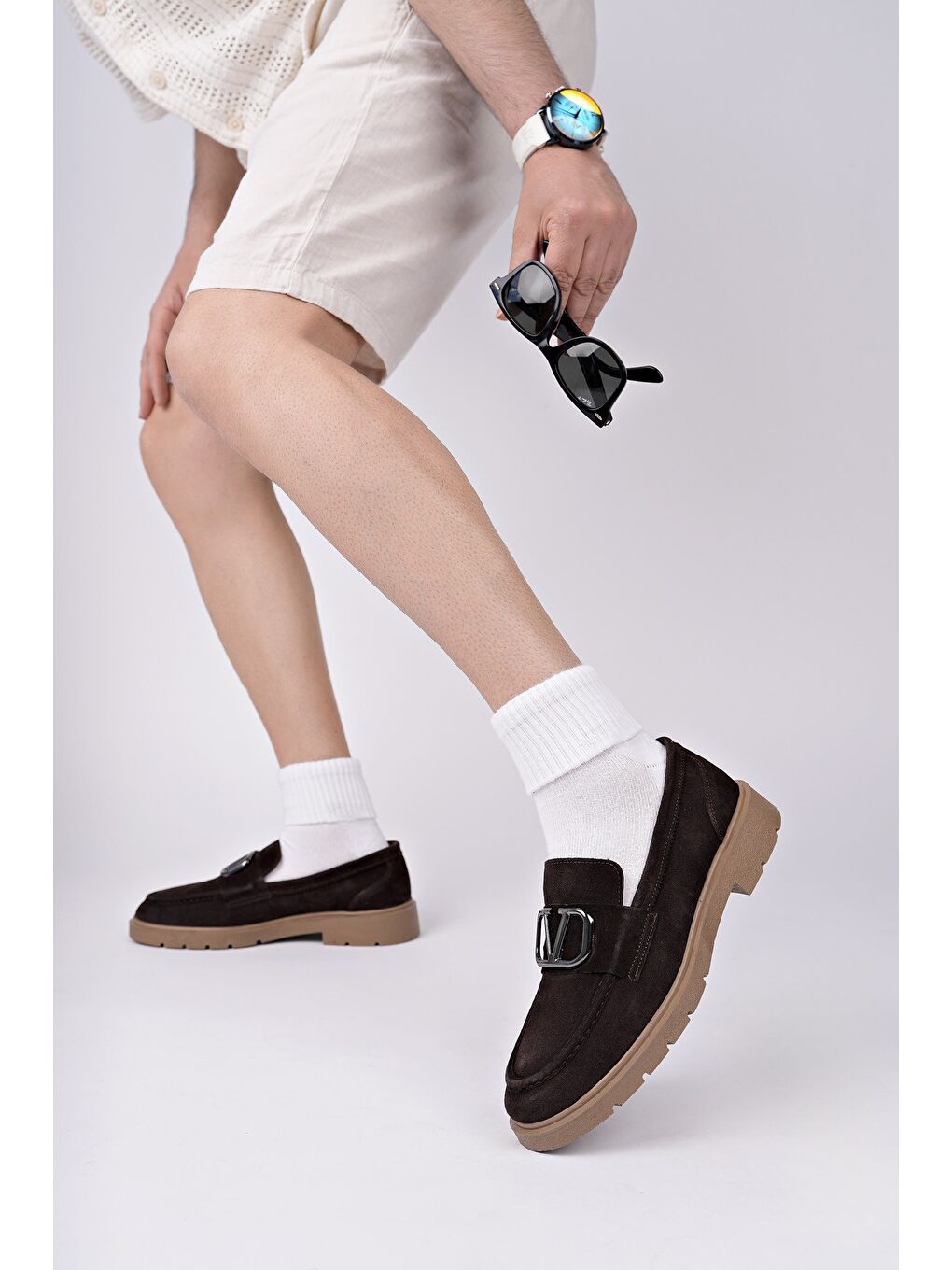 Kahverengi VİCTORY Hakiki Deri Erkek Günlük Casual Ayakkabı-5