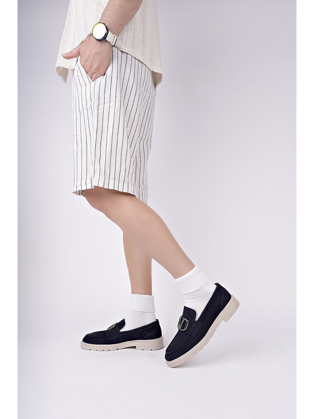 Lacivert VİCTORY Hakiki Deri Erkek Günlük Casual Ayakkabı-5