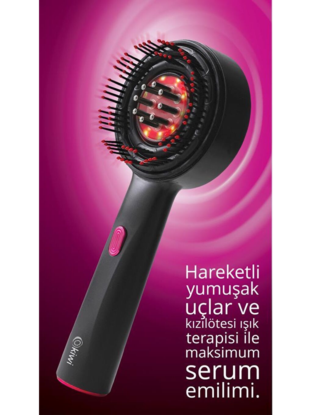 Kfm-8610 Kızılötesi Işıklı Şarjlı Saç Derisi Masaj Tarağı-1