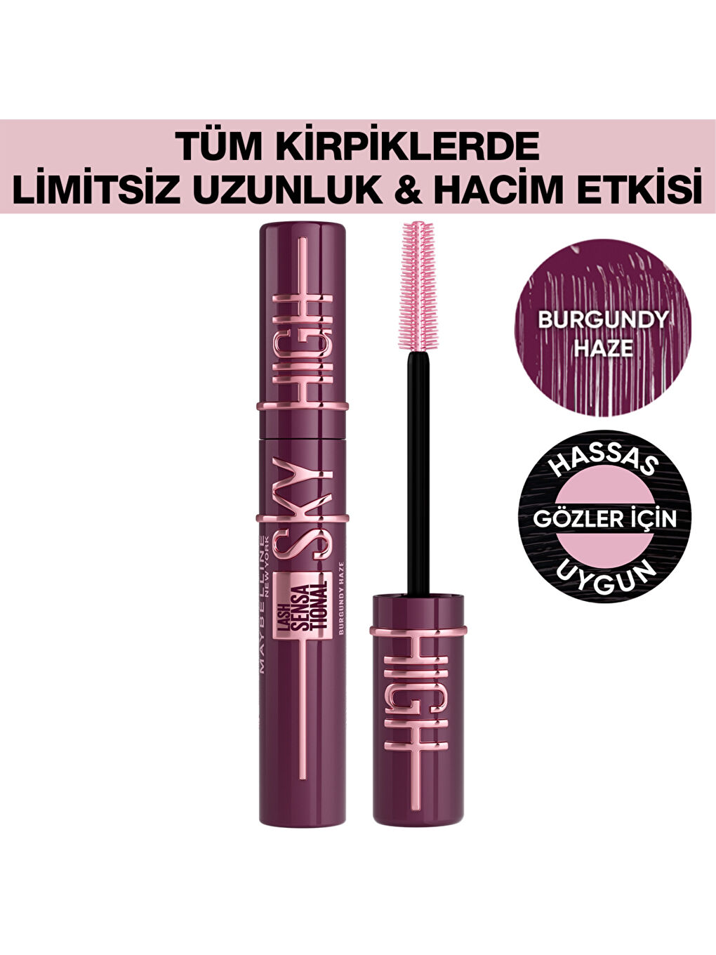 Maybelline New York Lash Sensational Sky High Burgundy Haze Maskara