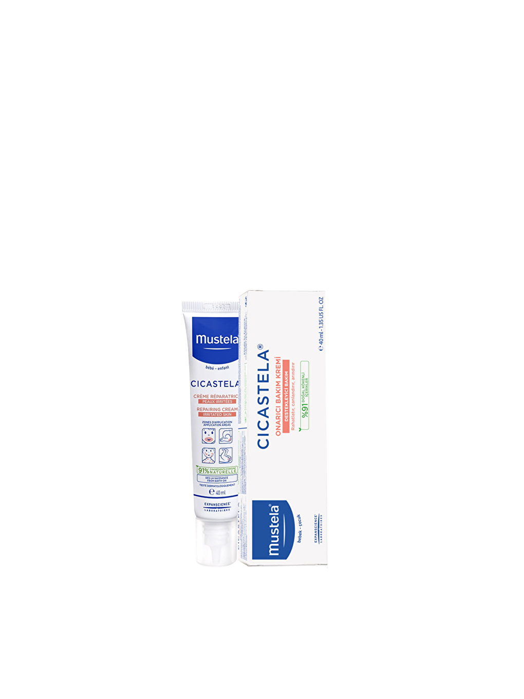 Mustela Renksiz Cicastela Onarıcı Bakım Kremi 40ml