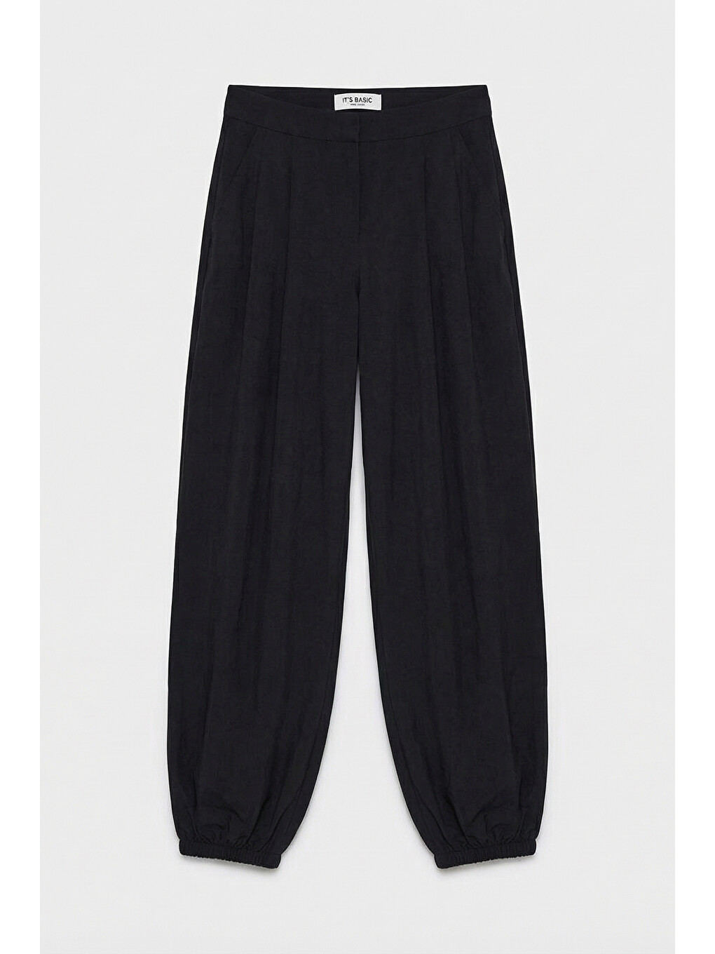 Kadın Siyah s6-1 Baggy Jogger Bol Kesim Pantolon-4