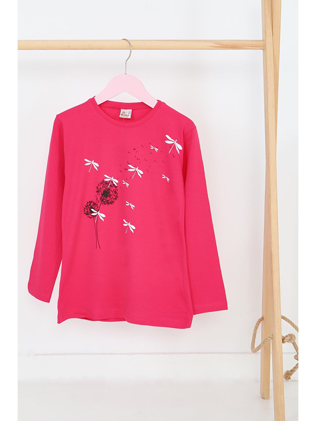 Fuşya Kız Çocuk Fusya Uzun Kollu Baskılı Penye Badi - 27690