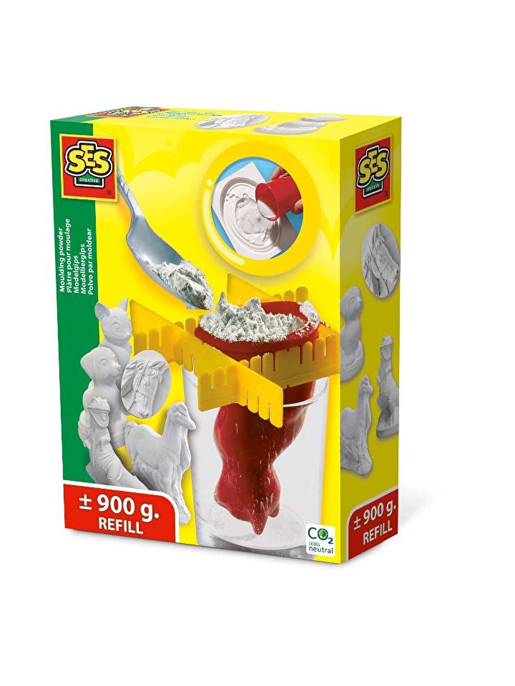 SES Creative Karışık Kalıba Dök ve Boya - Yedek Alçı 900gr - 1