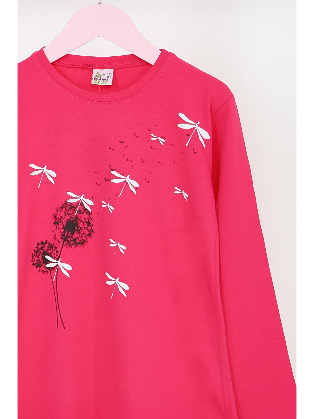 Fuşya Kız Çocuk Fusya Uzun Kollu Baskılı Penye Badi - 27690-1