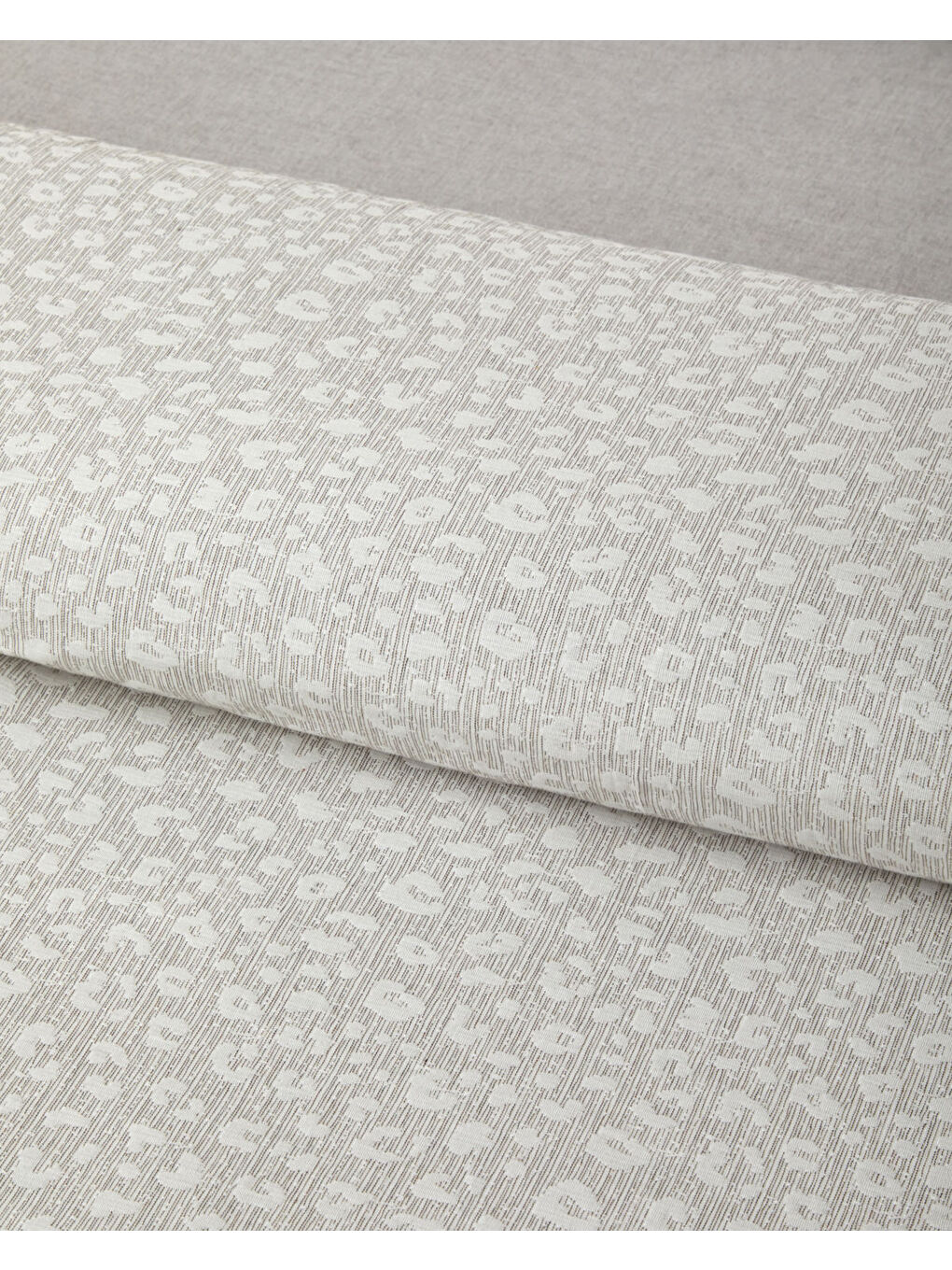 Lush Leopard Jakarlı Çift Kişilik Nevresim Takımı 200x220 cm Bej-4
