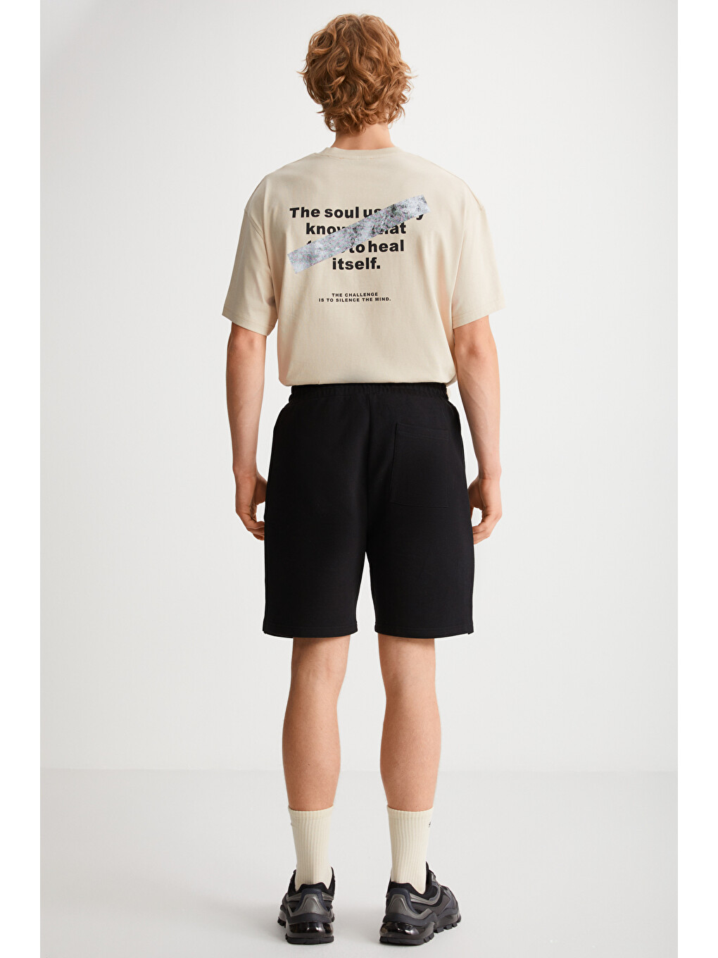 Siyah UNCERTAIN Erkek Comfort Fit SİYAH Şort & Bermuda-5
