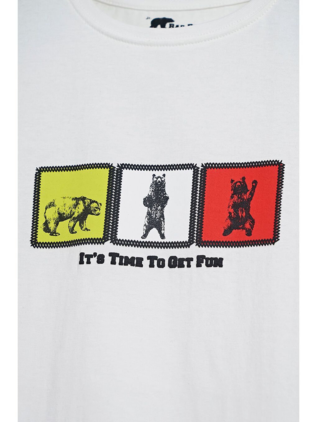 Bad Bear Entree Beyaz Baskılı Çocuk Tişört - 1