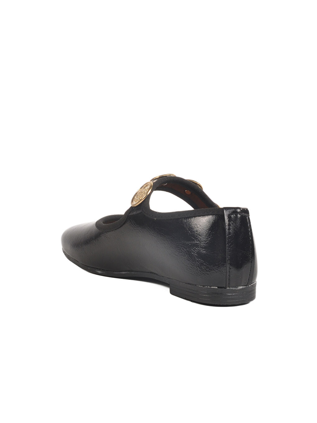 Siyah Rugan Hafif İnce Taban Kemerli Kadın Babet B-40 Z-3