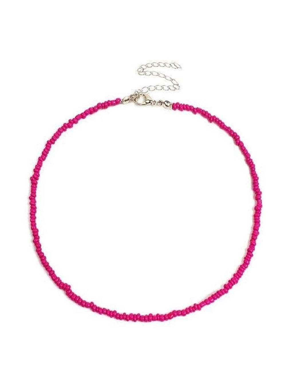 Fuşya Boncuk Kolye