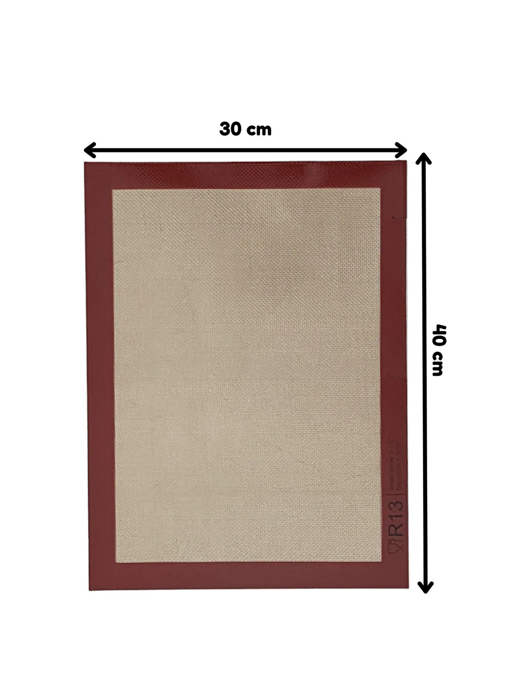 Ekru Yanmaz Yapışmaz, Yıkanabilir, Pişirme Matı ve Kırmızı Silikon Yanmaz Mutfak Fırın Eldiveni-4