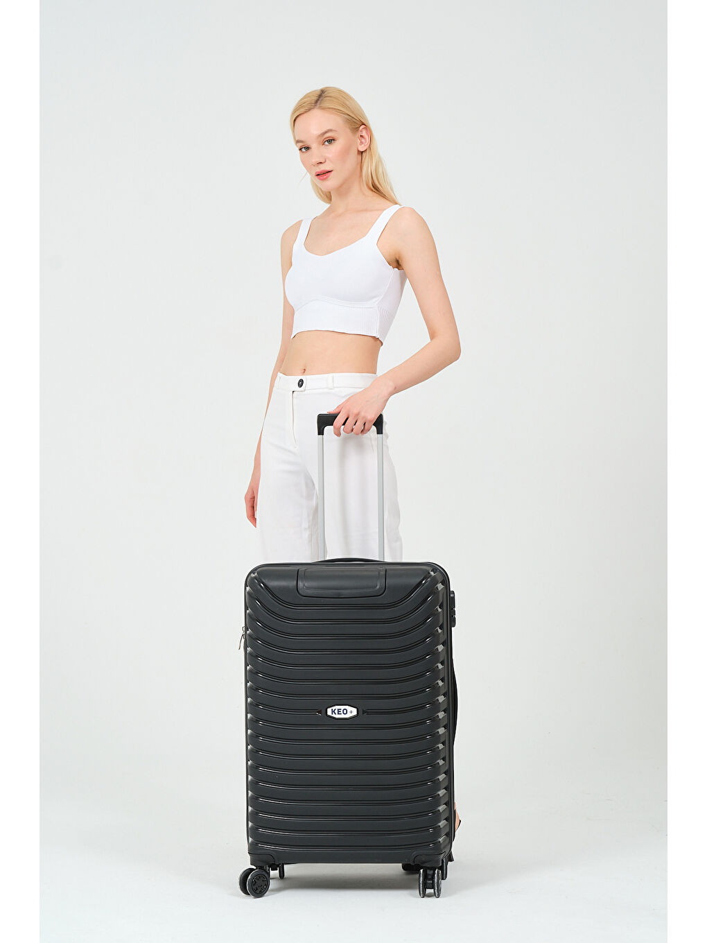 Orta Boy Siyah PP Valiz-2