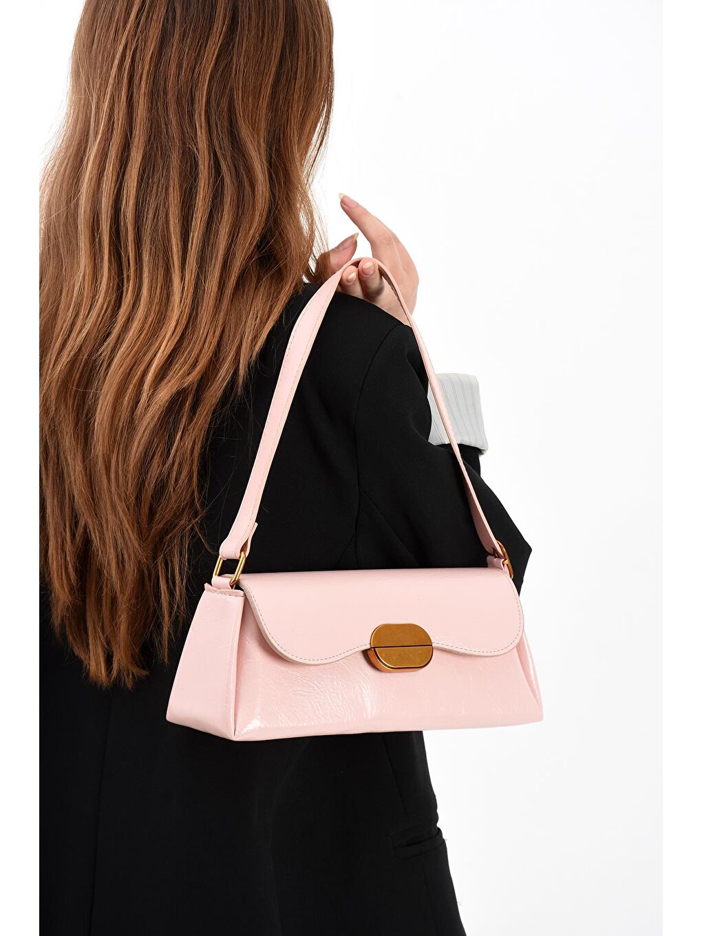 Pembe Noir Gold Tokalı Kadın Omuz Çantası BP-4857O