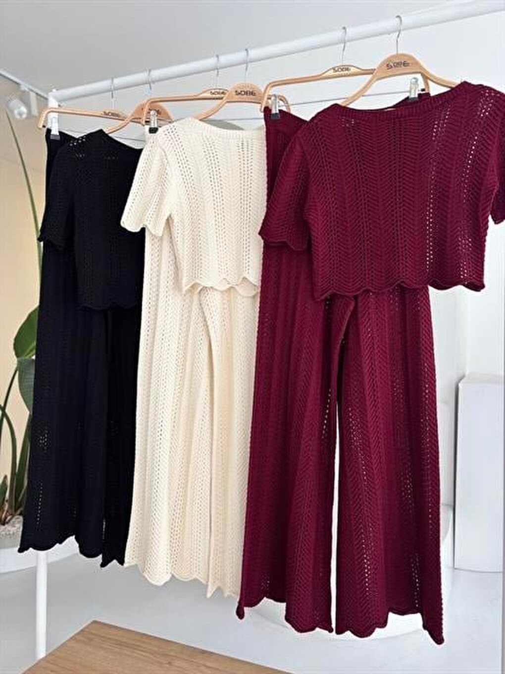 Siyah Triko Bluz Pantolon İkili Takım 10084-025-10