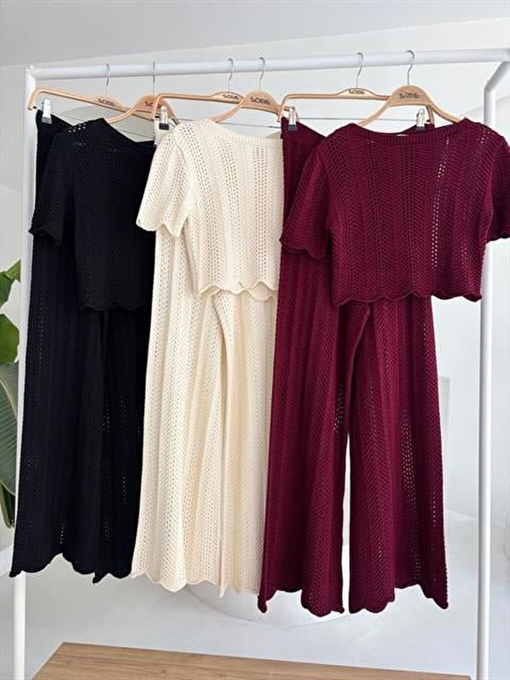 Siyah Triko Bluz Pantolon İkili Takım 10084-025-11