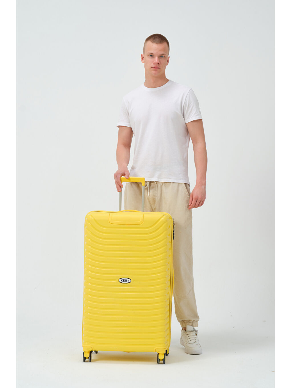 Büyük Boy Sarı PP Valiz-7