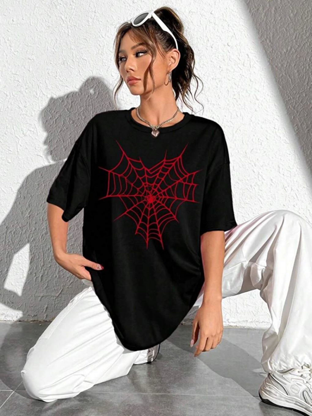 Baskılı T-shirt - Siyah-2