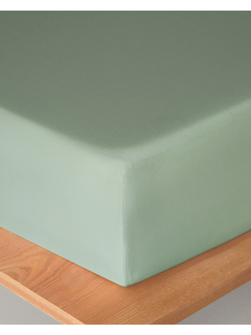 Pure Pamuklu King Size Lastikli Çarşaf 180x200 cm Çağla Yeşili-2