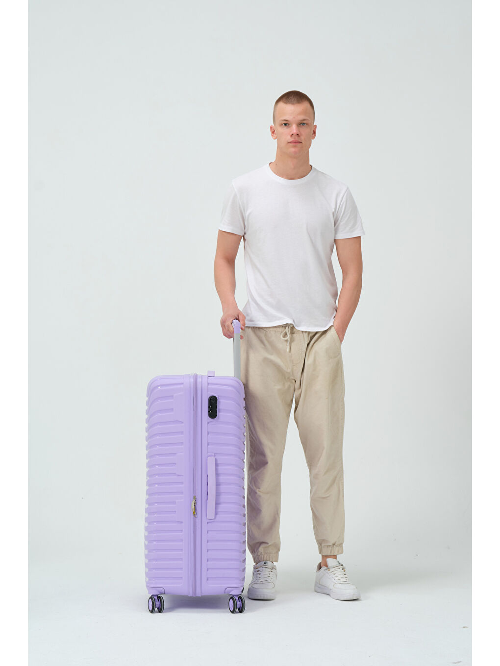 Büyük Boy Lila PP Valiz-1