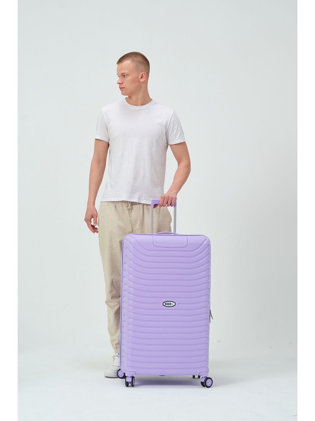Büyük Boy Lila PP Valiz-2