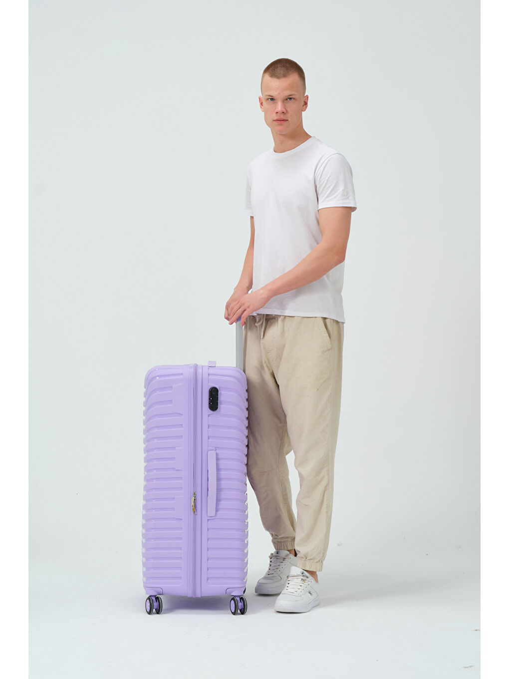 Büyük Boy Lila PP Valiz-7