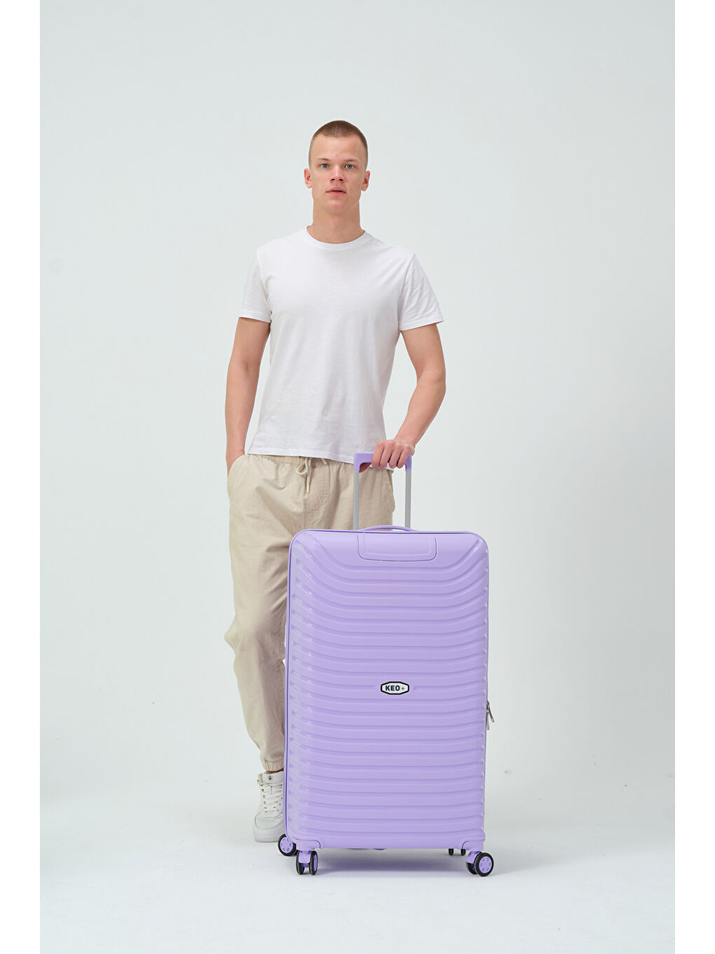 Büyük Boy Lila PP Valiz-8