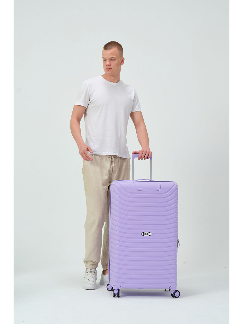 Büyük Boy Lila PP Valiz-9