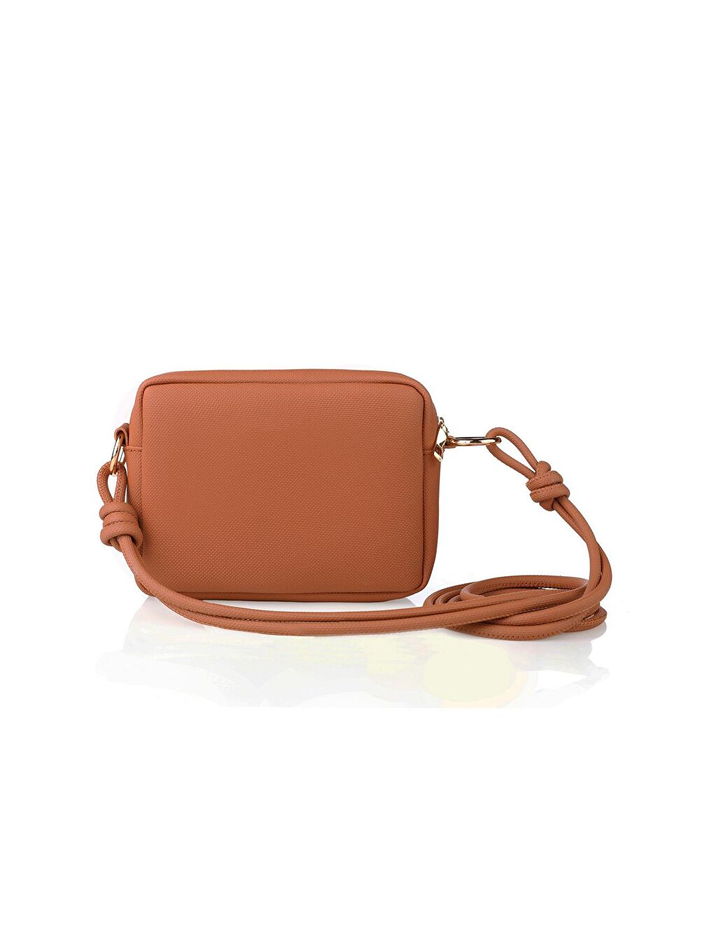 Sarı Çapraz Askılı Fermuarlı Kadın Mini Omuz Çantası-5