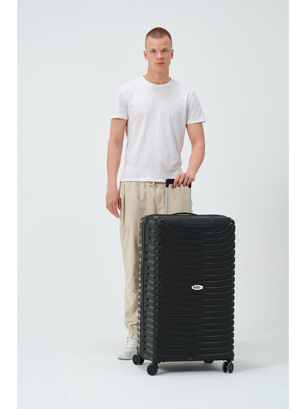 Büyük Boy Siyah PP Valiz-6