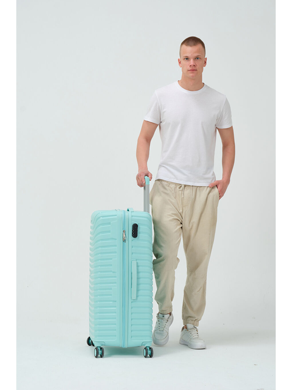 Büyük Boy Turkuaz PP Valiz-1