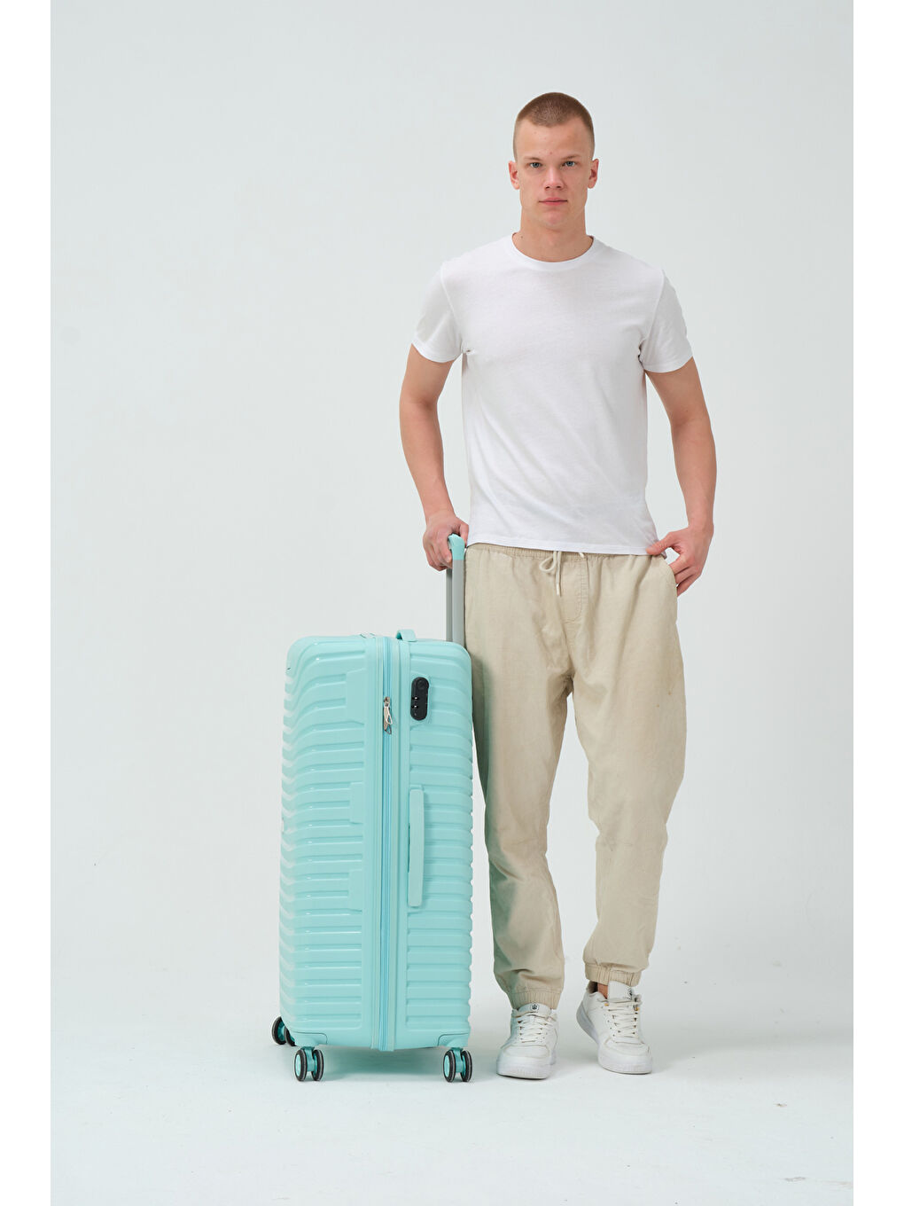 Büyük Boy Turkuaz PP Valiz-2