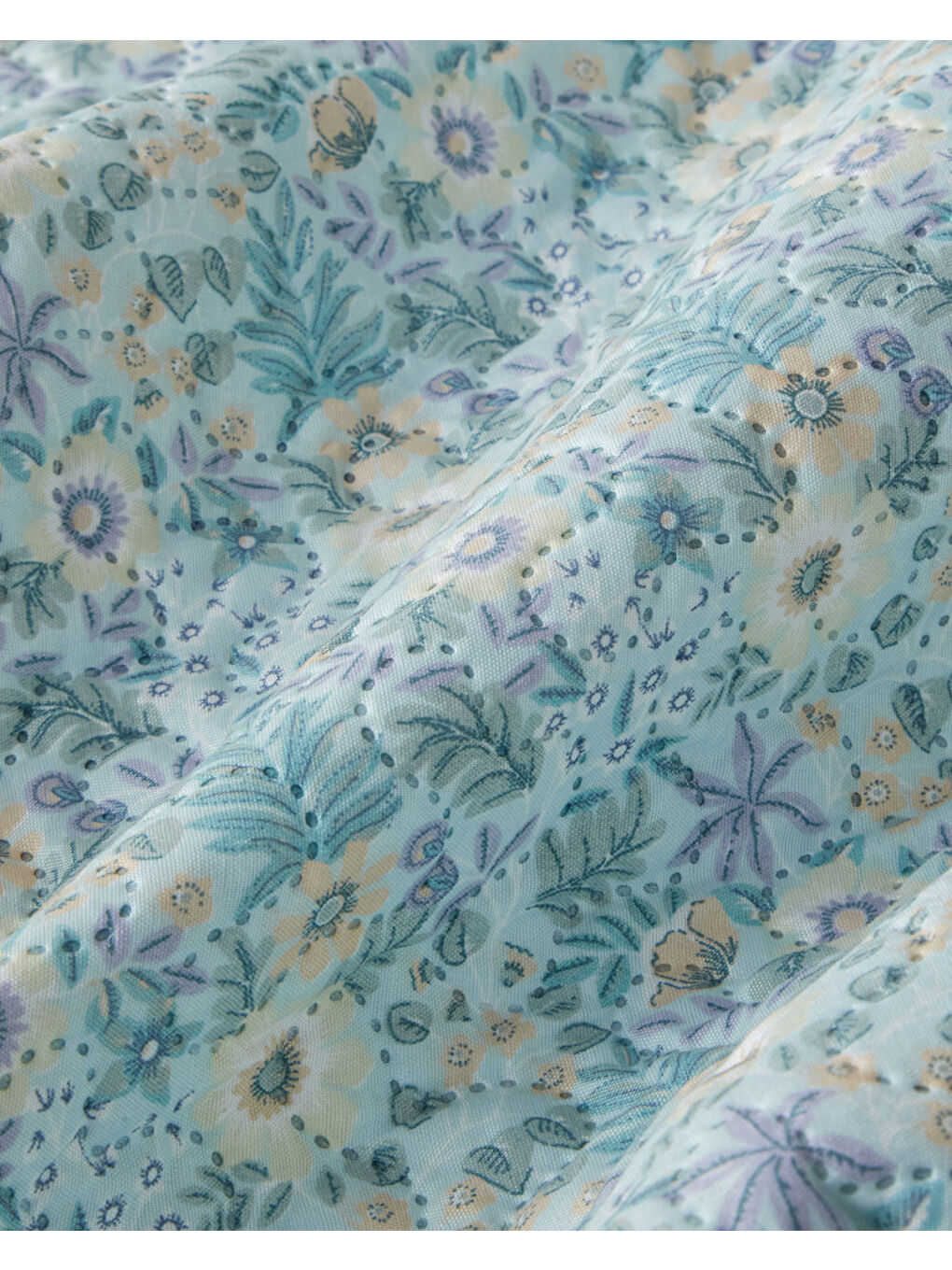 Misty Flora King Size Çok Amaçlı Örtü 220x240 cm Açık Mavi-4