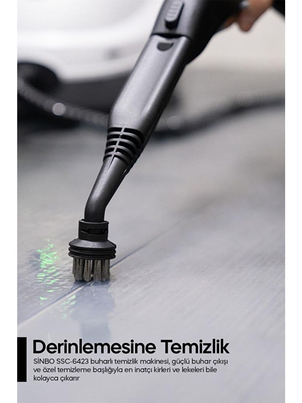 SSC-6423 Çok Fonksiyonlu Buharlı Temizlik Makinası - Buharlı Temizleyici - SİYAH-3