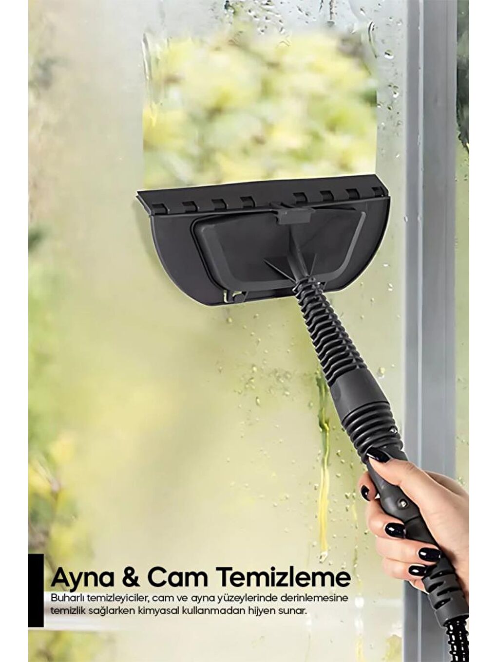 SSC-6423 Çok Fonksiyonlu Buharlı Temizlik Makinası - Buharlı Temizleyici - SİYAH-4