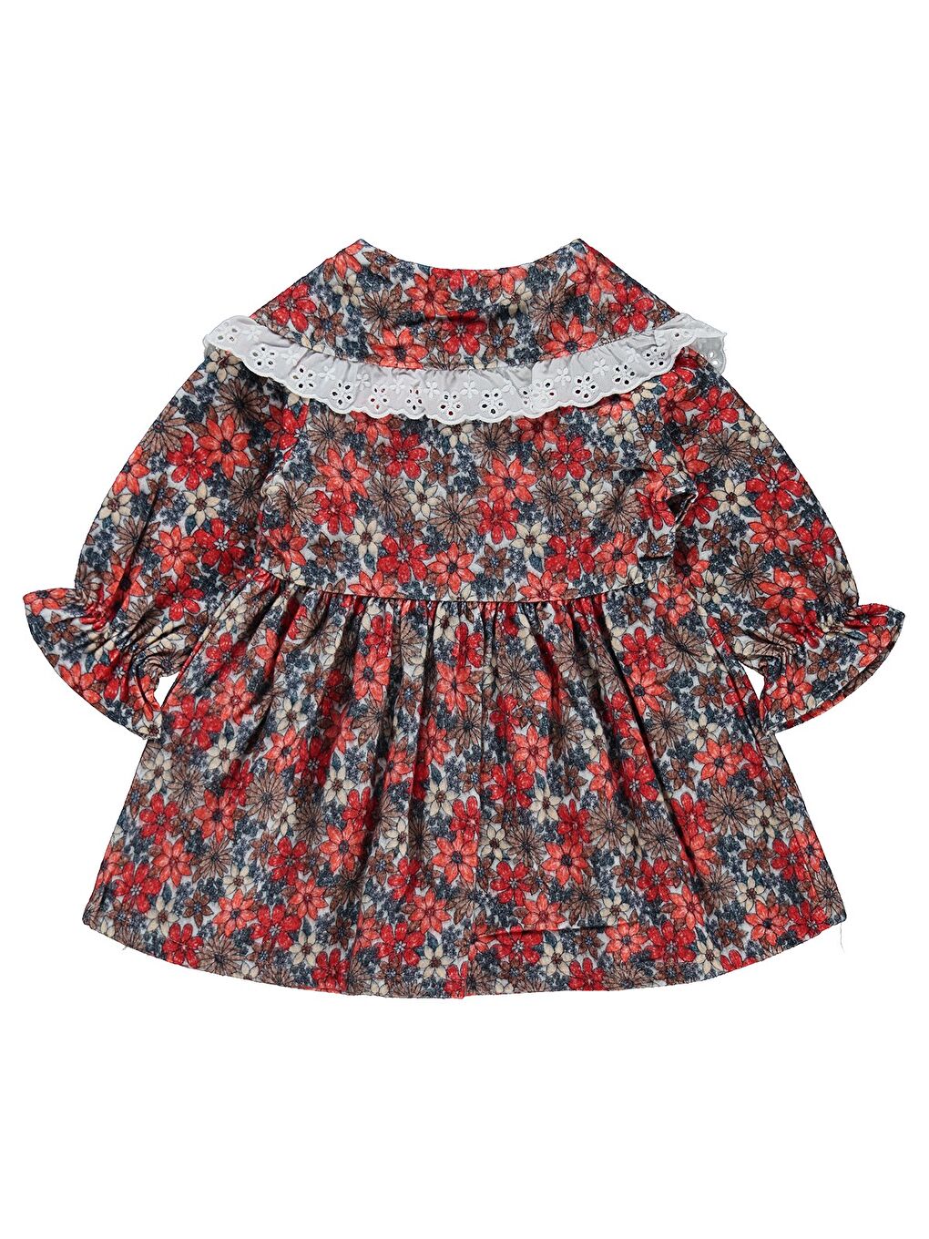 Bebe Yaka Elbise 6-18 Ay - Bordo-1