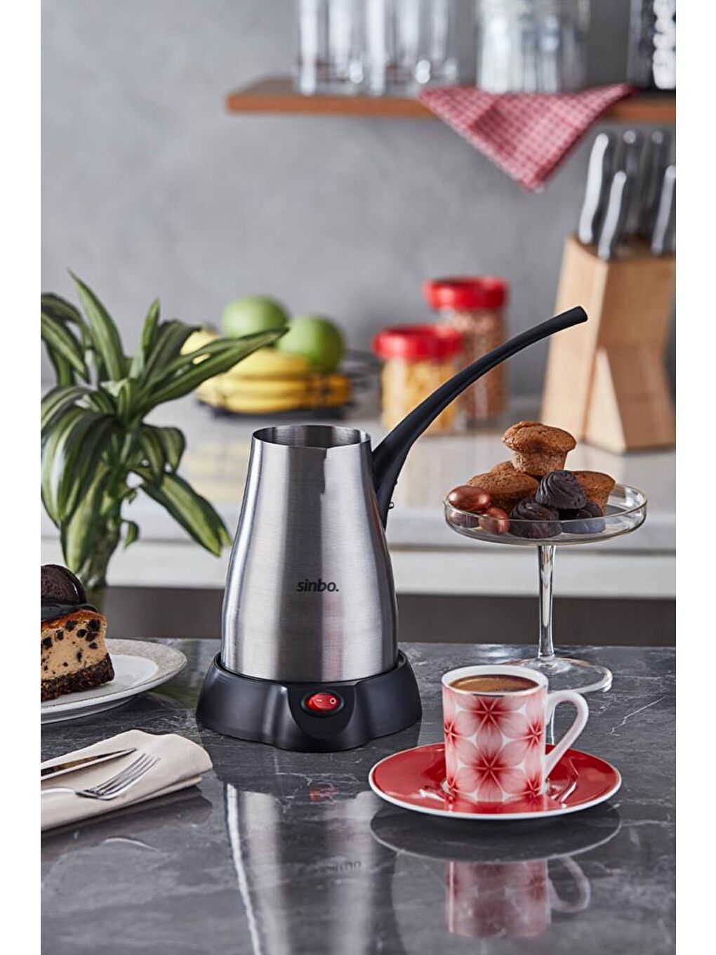 Scm-2957 Elektrikli Cezve Kahve Makinesi Inox-1