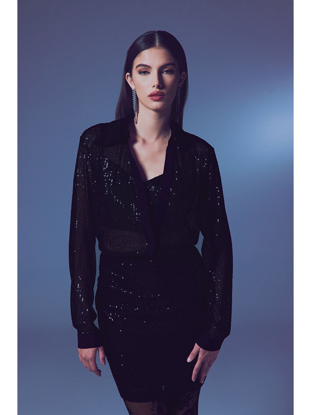 Salaş Payet Gömlek - Siyah-1