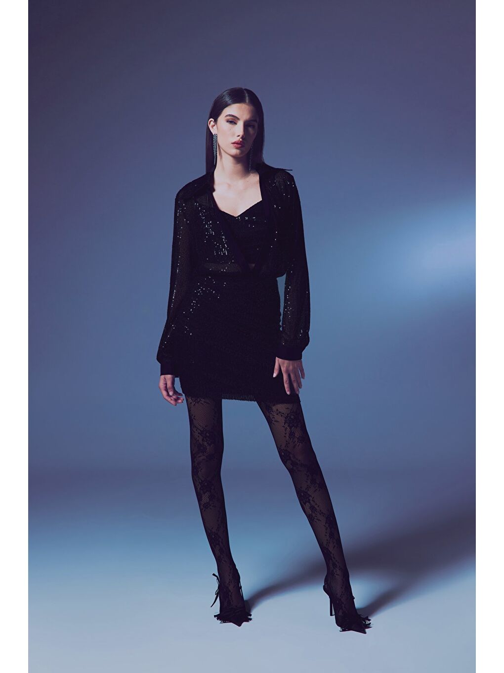 Salaş Payet Gömlek - Siyah-2