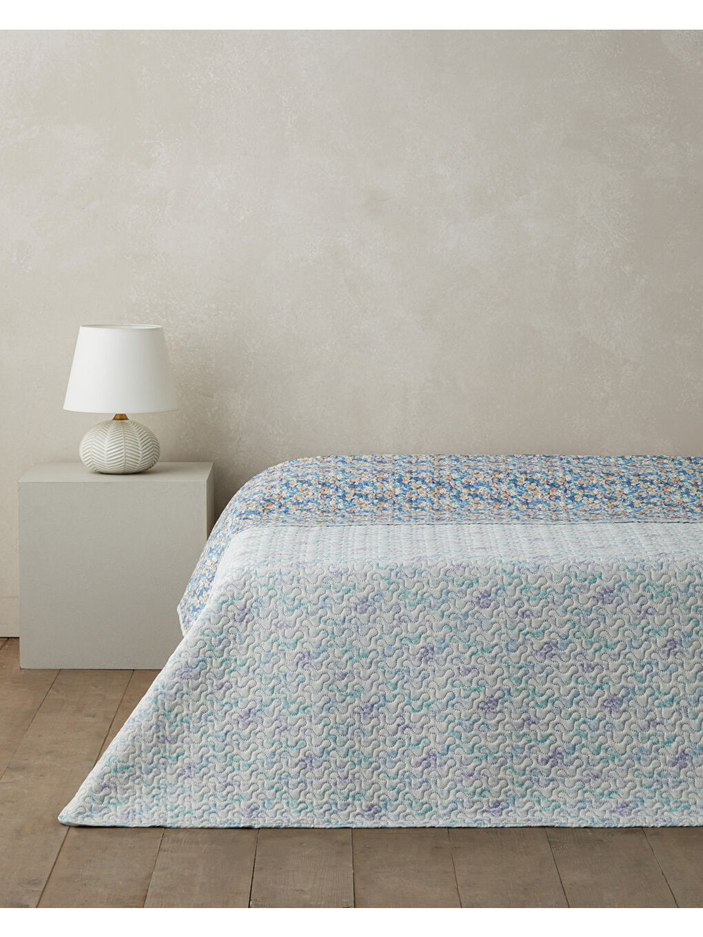 Blossom Haze King Size Çok Amaçlı Örtü 220x240 cm Mor-1