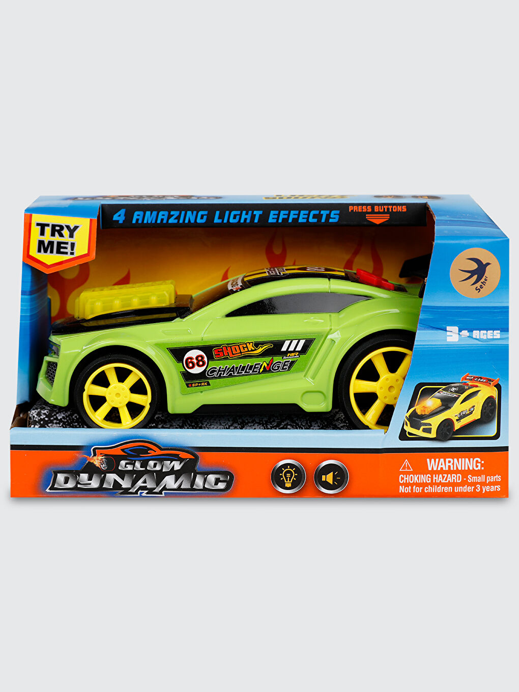 Seher Oyuncak Sesli ve Işıklı Yarış Arabası Yeşil-1