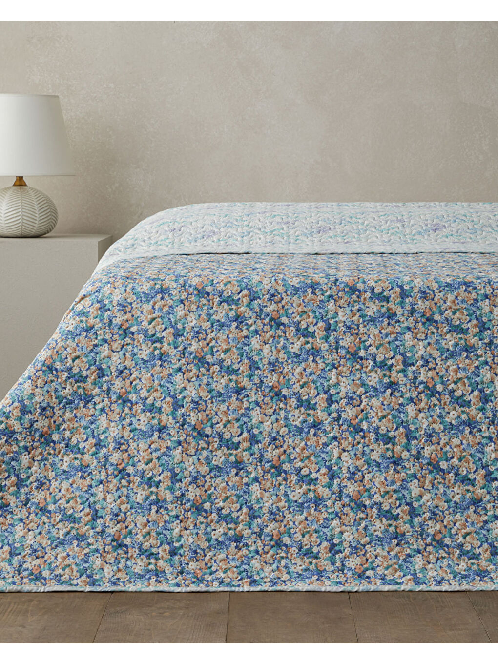 Blossom Haze King Size Çok Amaçlı Örtü 220x240 cm Mor-2