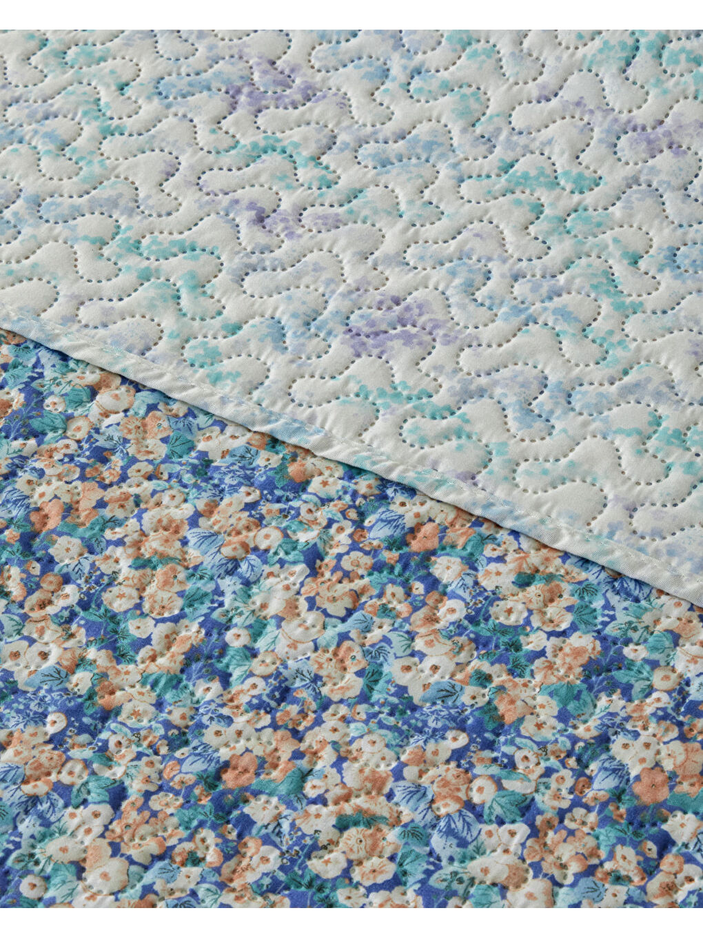 Blossom Haze King Size Çok Amaçlı Örtü 220x240 cm Mor-3