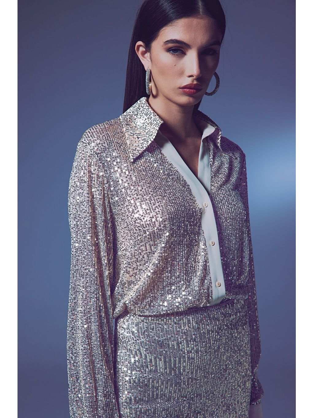 Salaş Payet Gömlek - Bej-5