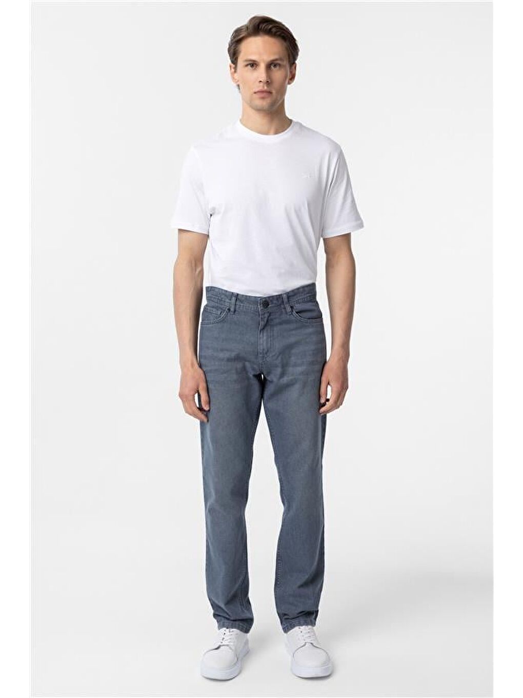 Gri Regular Denim Pantolon