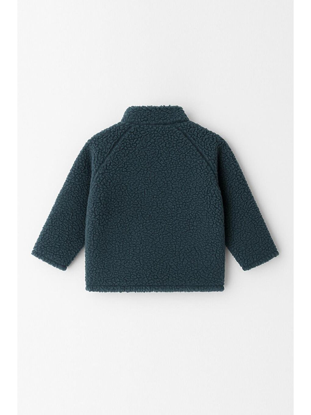 Petrol Unisex Bebek Astarlı Fermuarlı Pelüş Mont-2