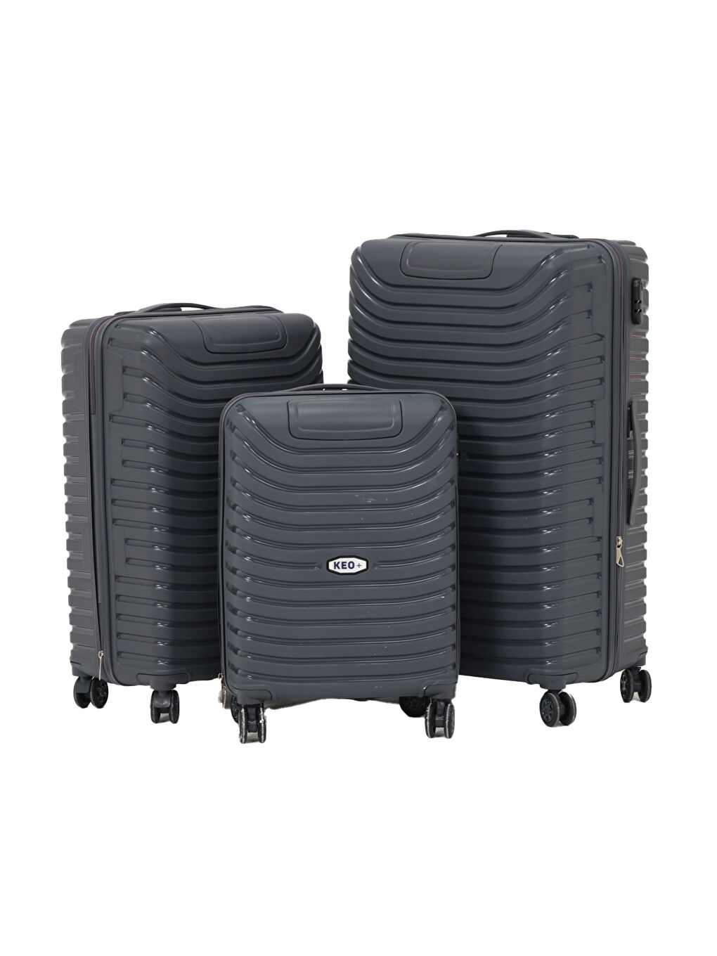 Gri 3’lü Set Füme PP Valiz-2