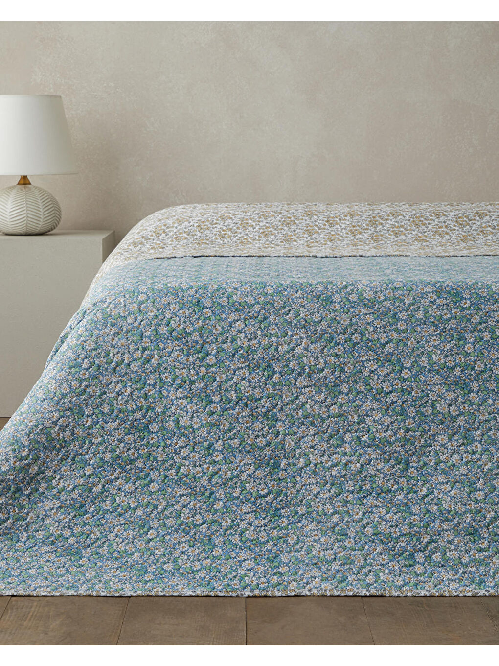 Daisy Charm Çift Kişilik Çok Amaçlı Örtü 200x220 cm Yeşil-2