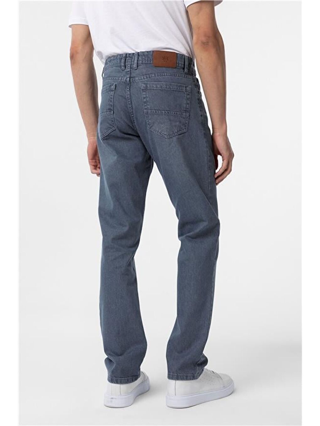 Gri Regular Denim Pantolon-6